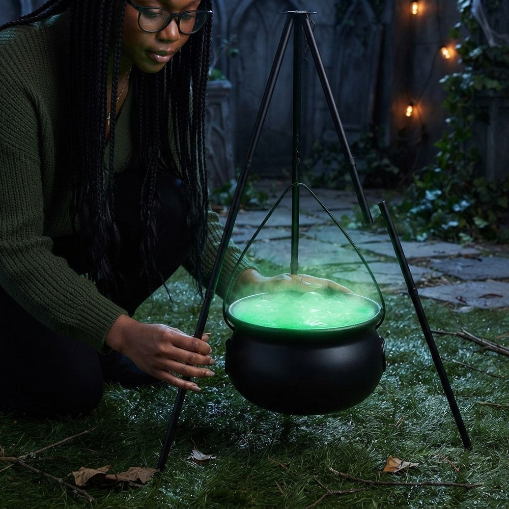 Large Witch Cauldron Halloween Decor