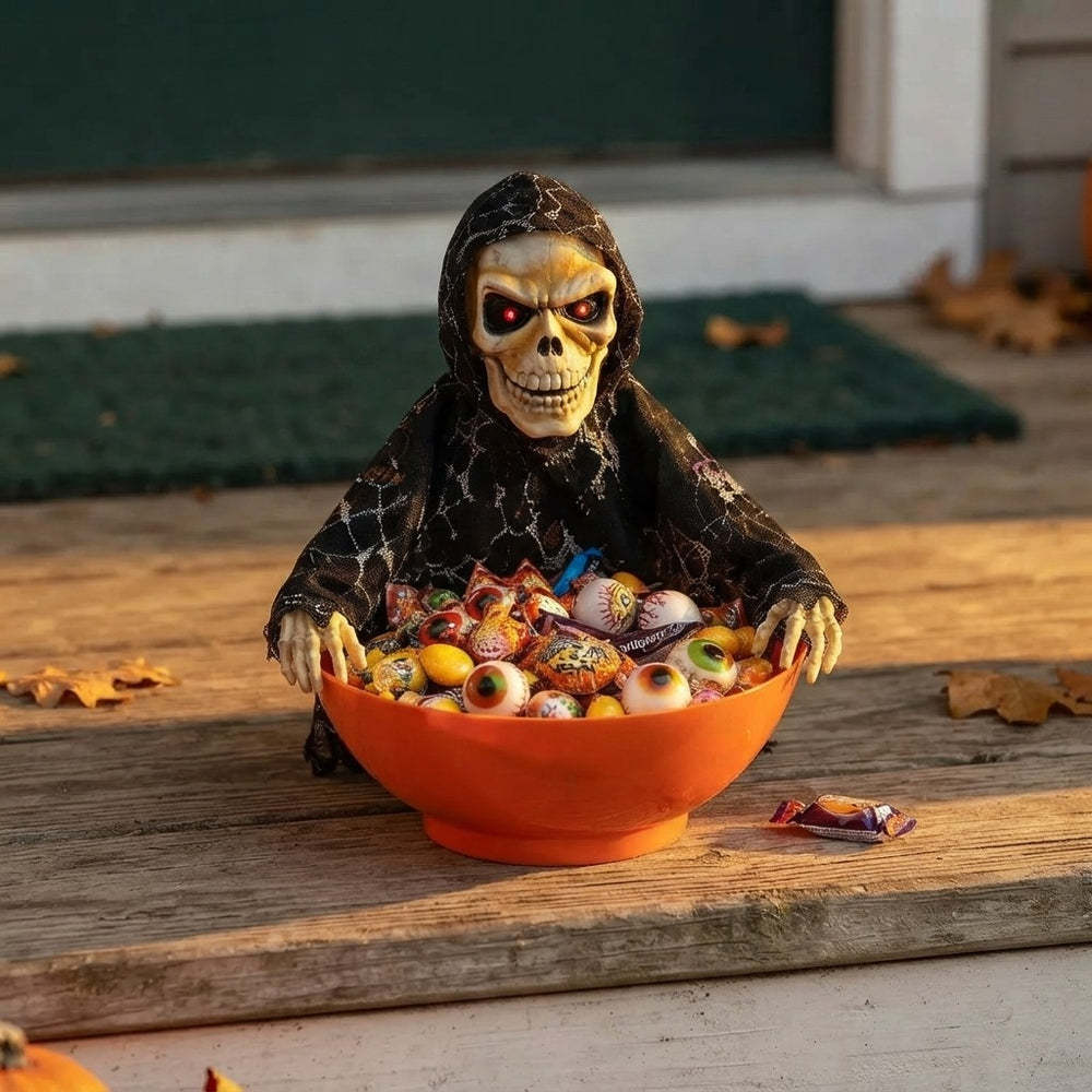 Animated Skeleton Hand Candy Bowl
