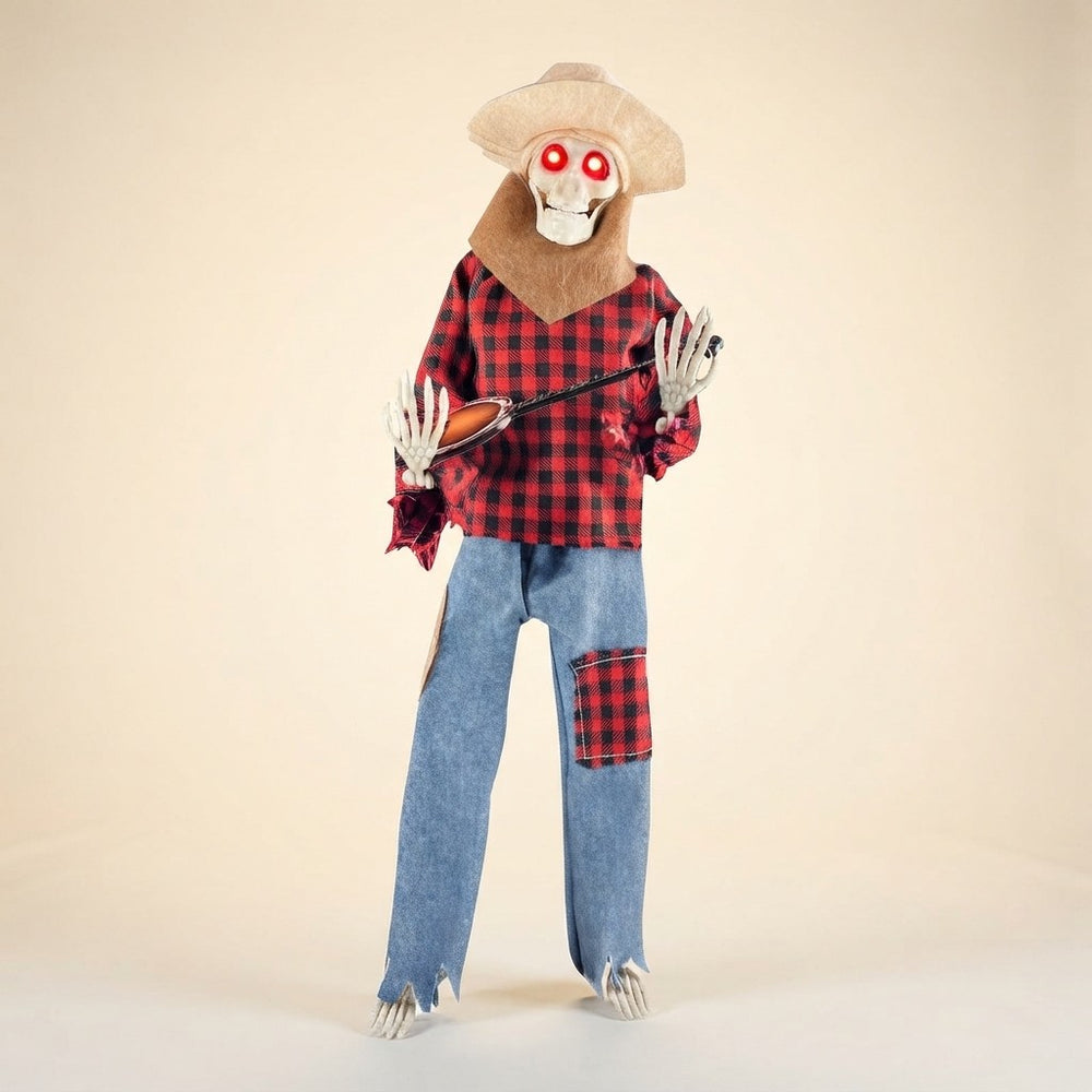 Luminous Skeleton Guitarist Halloween Decoration
