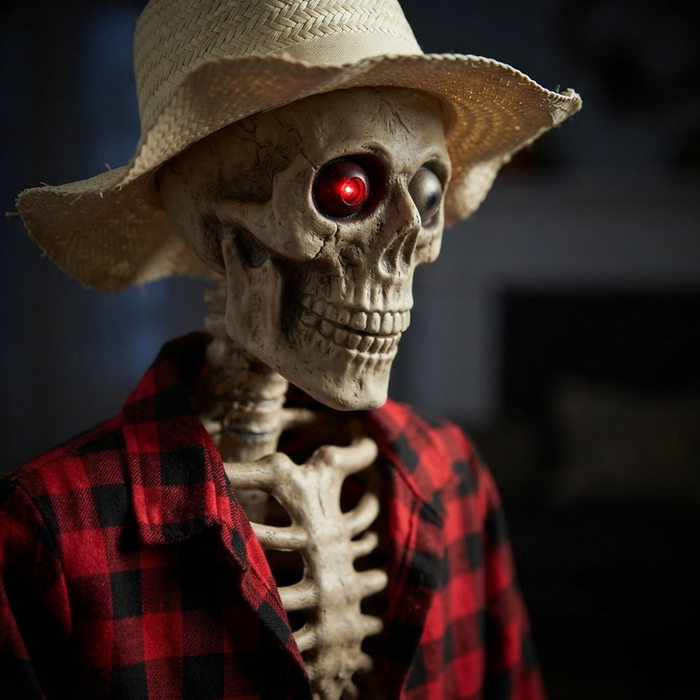 Luminous Skeleton Guitarist Halloween Decoration