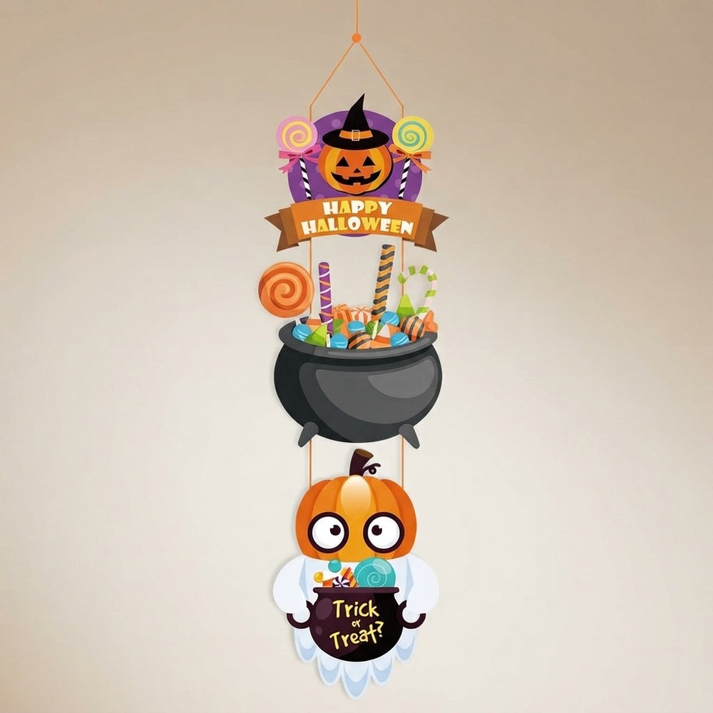 Spooky Halloween Paper Hanging Sign