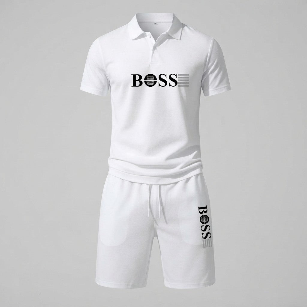 Casual Summer Polo and Shorts Set