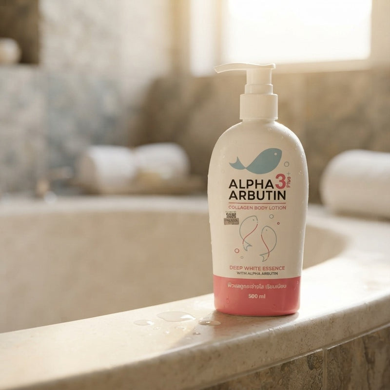 Alpha Arbutin Collagen Body LotionReveal a more radiant-looking body with this alpha arbutin collagen body lotion, formulated to support a smoother, more even-toned complexion from shoulders to heelsBKKFindsBKKFindsAlpha Arbutin Collagen Body Lotion