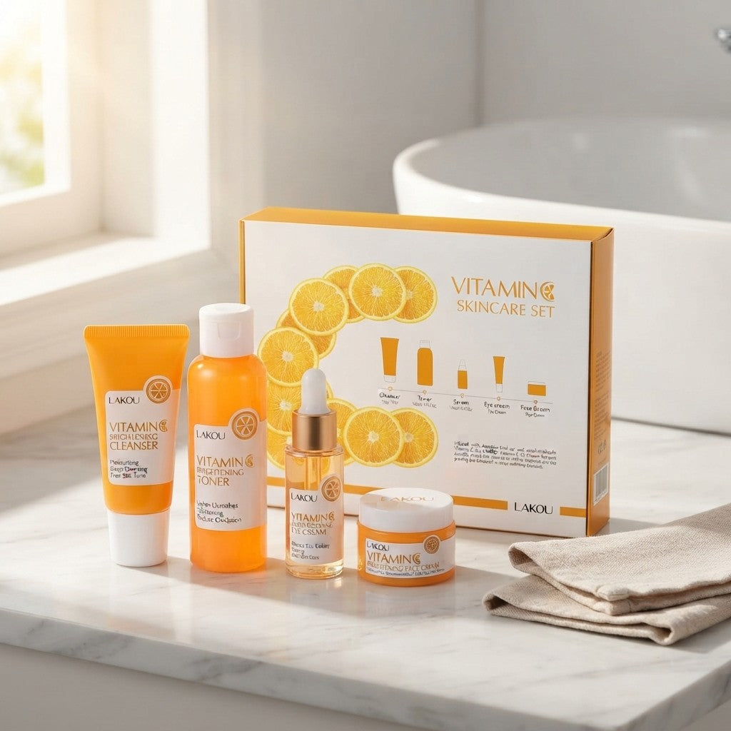 Vitamin C Skincare SetSPECIFICATIONS

Brand Name: LAIKOU
Certification: CPNP
Gender: Women
High-concerned chemical: None
Ingredient: Vitamin C
Item Type: Set
Number of Pieces: Combo
OrigiHealth, Beauty & Hair / Beauty Tools / FBKKFindsBKKFindsVitamin C Skincare Set