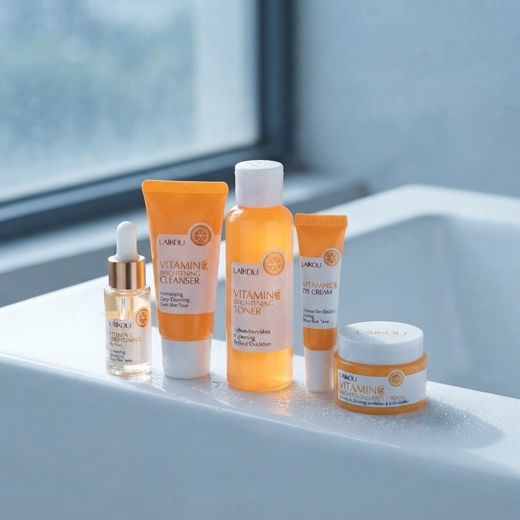 Vitamin C Skincare SetSPECIFICATIONS

Brand Name: LAIKOU
Certification: CPNP
Gender: Women
High-concerned chemical: None
Ingredient: Vitamin C
Item Type: Set
Number of Pieces: Combo
OrigiHealth, Beauty & Hair / Beauty Tools / FBKKFindsBKKFindsVitamin C Skincare Set