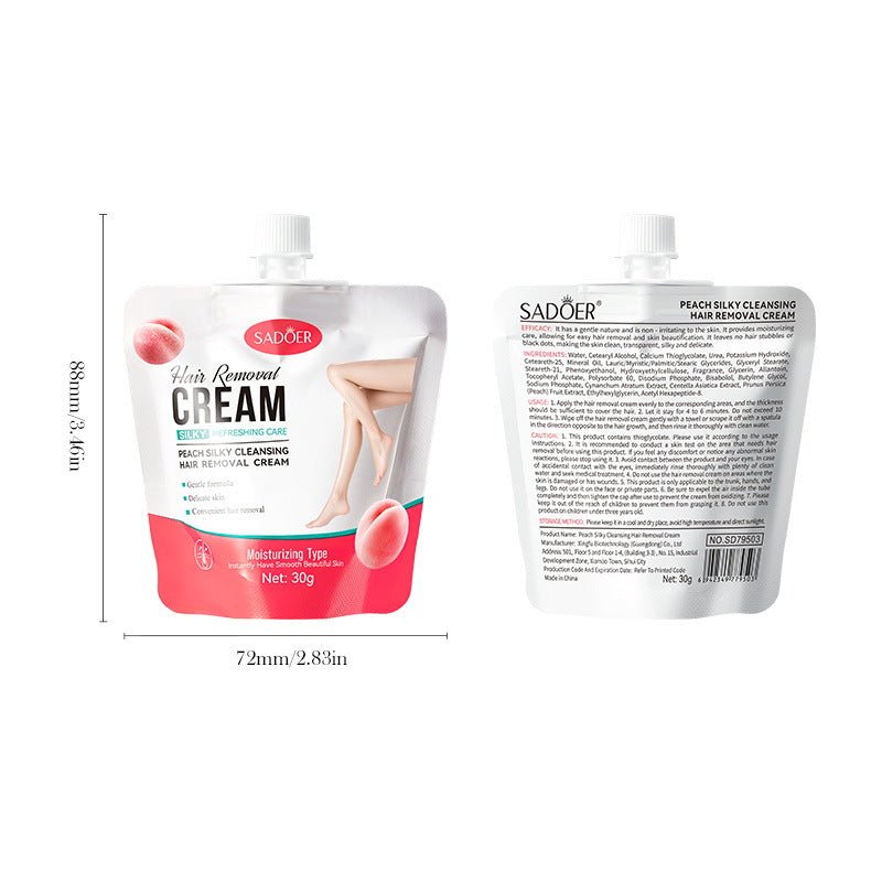 Silky Underarm Leg Peach Hair Removal Cream - BKKFinds
