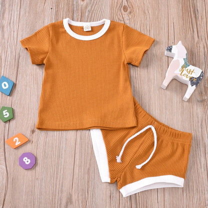 Soft Cotton Baby Outfit Set With Wrap Top And Pants - BKKFinds