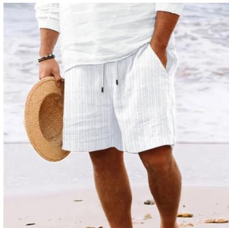 Summer Drawstring Shorts With Pockets Fashion Casual Solid Color Vacations Beach Pants Mens Clothing - BKKFinds