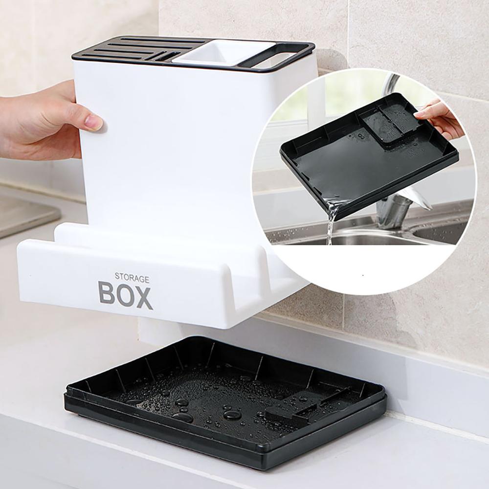 Tableware Storage Holders Kitchen Knife Plastic Storages Racks For Kitchen Convenience Cabinet Kitchen Gadgets - BKKFinds