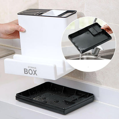 Tableware Storage Holders Kitchen Knife Plastic Storages Racks For Kitchen Convenience Cabinet Kitchen Gadgets - BKKFinds