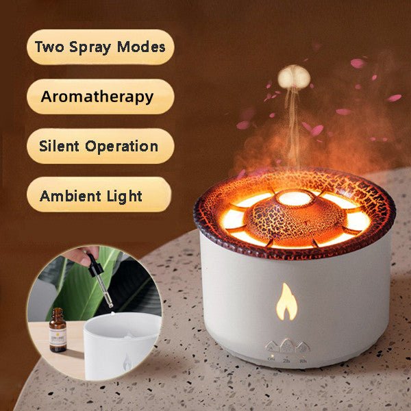 Ultrasonic Flame Effect Essential Oil Aromatherapy Diffuser - BKKFinds