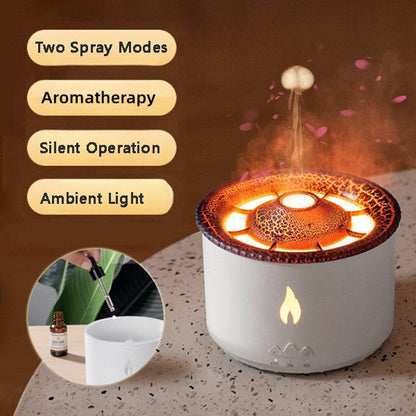 Ultrasonic Flame Effect Essential Oil Aromatherapy Diffuser - BKKFinds