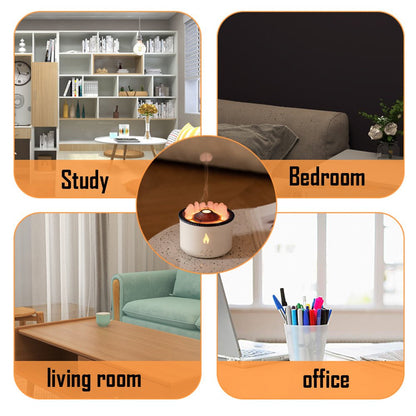 Ultrasonic Flame Effect Essential Oil Aromatherapy Diffuser - BKKFinds