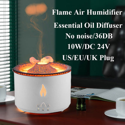 Ultrasonic Flame Effect Essential Oil Aromatherapy Diffuser - BKKFinds