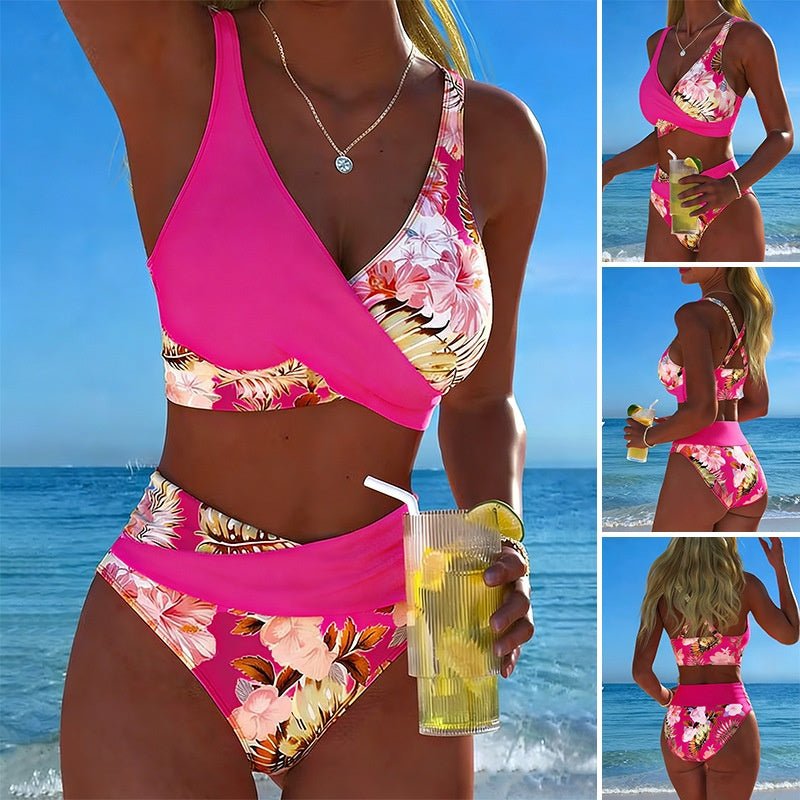 Women's Floral Print Bikini Casual Set - BKKFinds